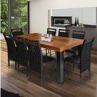 Kit 8 Cadeiras Para Jardim Espanha 98x50x50 Cm Preto