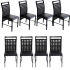 Kit 8 Cadeiras Para Jardim Espanha 98x50x50 Cm Preto