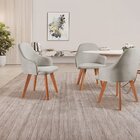 Kit 8 Cadeiras Para Mesa De Jantar Manuela Cinza