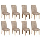 Kit 8 Cadeiras Para Sala De Jantar Ayla Freijó/creme