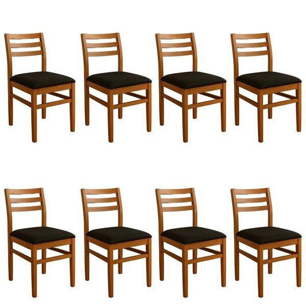 Kit 8 Cadeiras Para Sala De Jantar Em Madeira Maciça Diamante