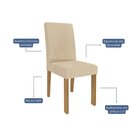 Kit 8 Cadeiras Para Sala De Jantar Estofadas Maia Nature/geng