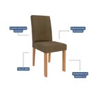 Kit 8 Cadeiras Para Sala De Jantar Estofadas maia Cinamomo/ma