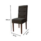 Kit 8 Cadeiras Sala De Jantar Estofadas Eloísa Veludo Grafite