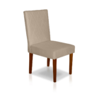 Kit 8 Cadeiras Sala De Jantar Estofadas Sophia Veludo Bege Cl