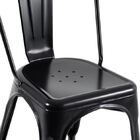 Kit 8 Cadeiras Tolix Iron Ferro Preta Fosca Aço Industrial Sa