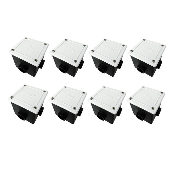 Kit 8 Caixa De Passagem Led Piscina Tampa Abs - Sodramar