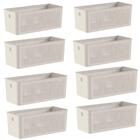 Kit 8 Caixas Organizadoras Multiuso 6,6l Cestos Retangulares