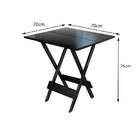 Kit 8 Conjuntos De Mesa Dobravel Com 2 Cadeiras De Madeira 70