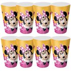 Kit 8 Copos Festa Infantil Melamina Rosa Minnie Disney 300ml