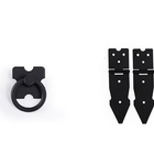 Kit 8 Dobradiças Rústicas + 5 Puxadores Argola