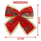 Kit 8 Enfeite Laços Vermelho Natalino Árvore Natal De 12cm