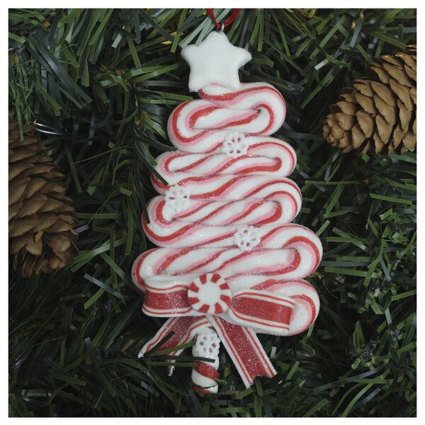 Kit 8 Enfeite Pendente Para Árvore De Natal Pinheirinho 13,5cm