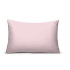 Kit 8 Fronhas De Malha 100% Algodão Lisa Macia C/ Aba - Rosa