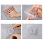 Kit 8 Ganchos Adesivo De Encaixe Transparente Multiuso