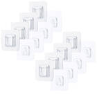 Kit 8 Ganchos Adesivo De Encaixe Transparente Multiuso