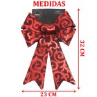 Kit 8 Laço Vermelho Em Camurça Enfeite Brilhante Natal 32cm