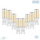 Kit 8 Lâmpadas De Led Halopin G9 5w Branco Quente (3000k)
