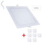 Kit 8 Luminaria Painel Plafon Led 18w Quadrada Embutir 4000k