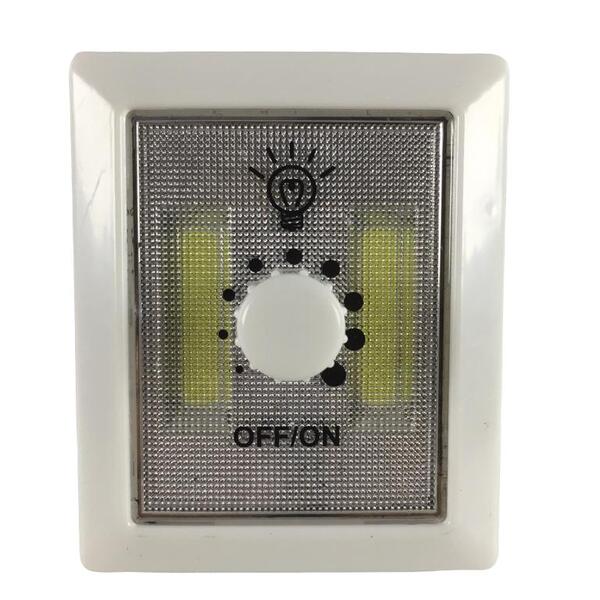 Kit 8 Luminária Quadrada 2 Led Sobrepor Liga/desliga Dimmer