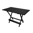 Kit 8 Mesas 120x70 De Madeira Dobravel Preto