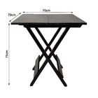 Kit 8 Mesas 70x70 De Madeira Dobravel Robust Preto