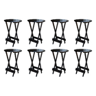 Kit 8 Mesas De Madeira Bistrô Dobravel Ideal Para Bar E Resta