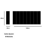 Kit 8 Módulos Estofados Cabeceira Cama Casal 20x60cm Marrom