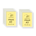 Kit 8 Molduras A5 Brancas Para Quadro Foto Acetato Iframe