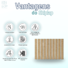 Kit 8 Paineis Ripa Shiplap Mdf 3mm Decoração 5cm Moderna 3d L