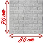 Kit 8 Painel 3d Adesivo Tijolinho Branco Alto Relevo 70x80cm