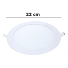 Kit 8 Painel Led Embutir Redondo Luz Branca 6500k 18w 22cm