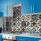 Kit 8 Papel Parede Adesivo Lavavel Hd Azulejo Português Azul