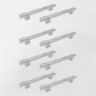 Kit 8 Pç Puxadores Para Guarda Roupa E Gaveta 2 Furos 20 Cm