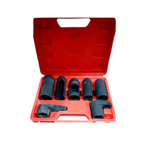 Kit 8 Pçs Jogo De Soquetes P/ Sensores De Oxigênio Aço Cromo