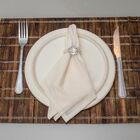 Kit 8 Peças Anel Prendedor Porta Guardanapo Pérola E Pedra Az