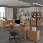 Kit 8 Peças Com 2 Escrivaninhas, 3 Gaveteiros, 2 Estantes E 1