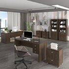 Kit 8 Peças Com 2 Escrivaninhas, 3 Gaveteiros, 2 Estantes E 1