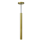 Kit 8 Pendente Luminária Tubo Dourado 50 Cm