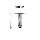 Kit 8 Pés Para Móveis Regulável Redondo Cromado 10cm