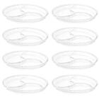 Kit 8 Petisqueiras De Cristal 23cm Wolff Pearl 3 Divisórias D