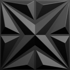 Kit 8 Placas 3d Pvc Preto Decoração Revestimento Premium De P