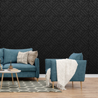 Kit 8 Placas 3d Pvc Preto Decoração Revestimento Premium De P