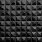 Kit 8 Placas 3d Pvc Preto Decoração Revestimento Premium De P