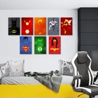 Kit 8 Placas Decorativas Heróis Dc