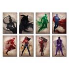 Kit 8 Placas Decorativas Heróis E Vilões  Dc