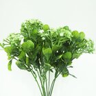 Kit 8 Plantas Kalanchoe Artificial Flores Verde Jardim 30cm