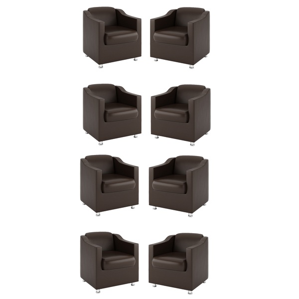 Kit 8 Poltronas Decorativas Tilla Consultorio Recepção Sala C
