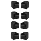 Kit 8 Poltronas Decorativas Tilla Consultorio Sala Courino Pr