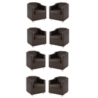 Kit 8 Poltronas Tilla Recepção Hospital Dentista  Balaqui Cou